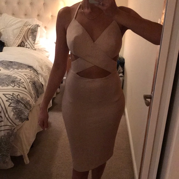 bebe Dresses & Skirts - Midi wrap cut out dress